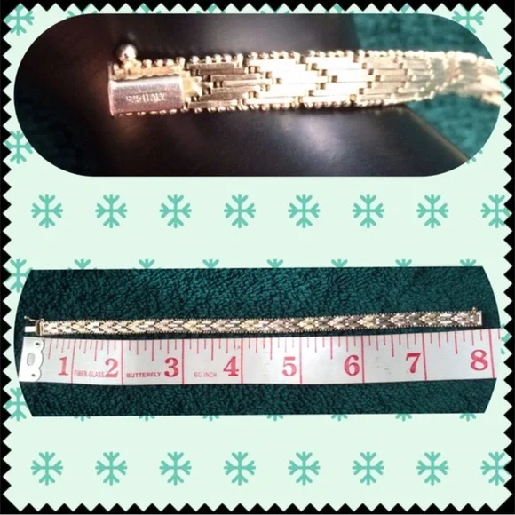 HOST PICK- BEAUTIFUL 925 ITALIAN STERLING SILVER THREE COLOR BRACELET “ 8 - Picture 4 of 4